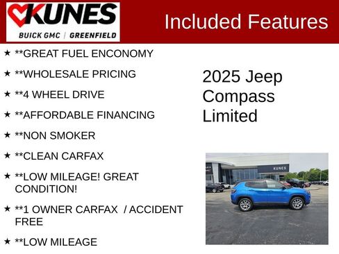 Used 2025 Jeep Compass Limited AWD/4WD image 3