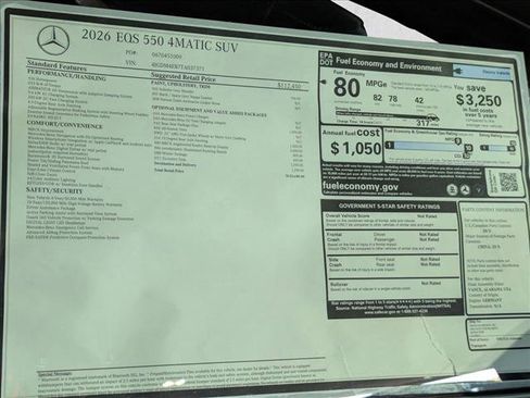 New 2026 Mercedes-Benz EQS 550 4MATIC SUV image 20