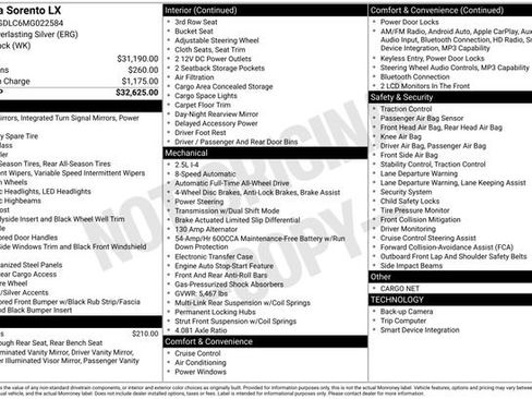 Used 2021 Kia Sorento LX image 10