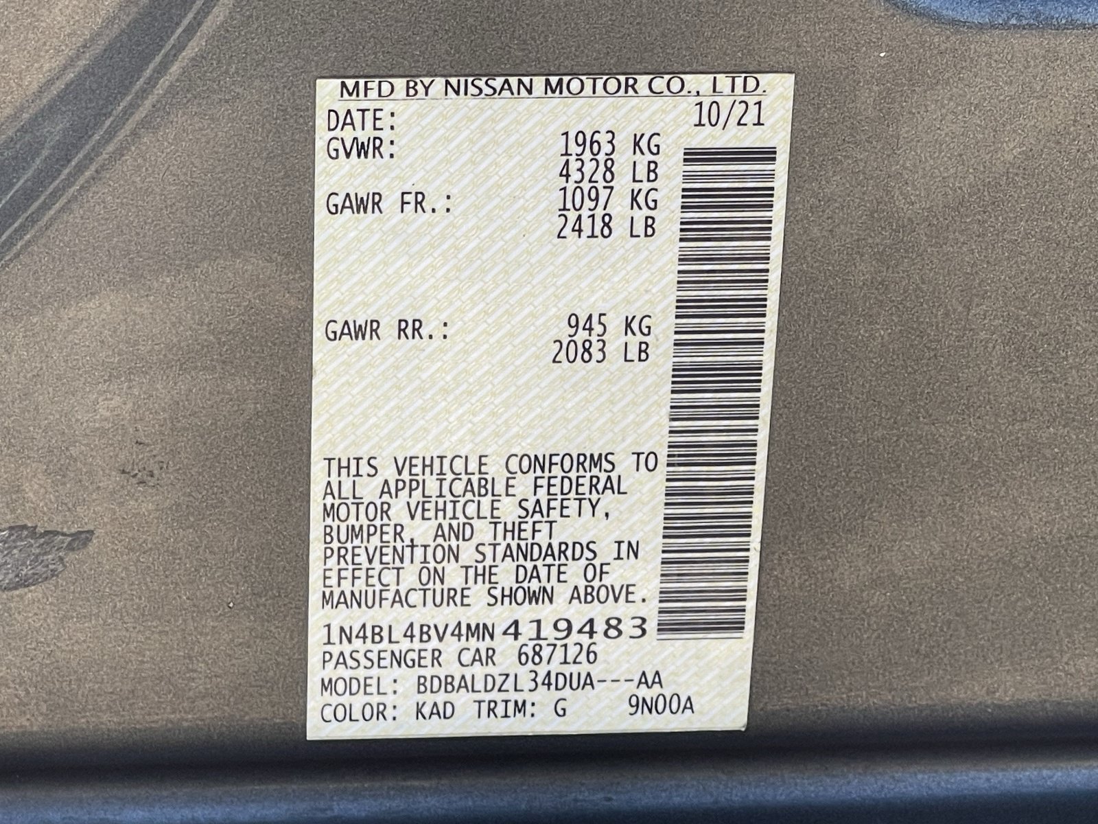 Used 2021 Nissan Altima 2.5 S FWD image 33