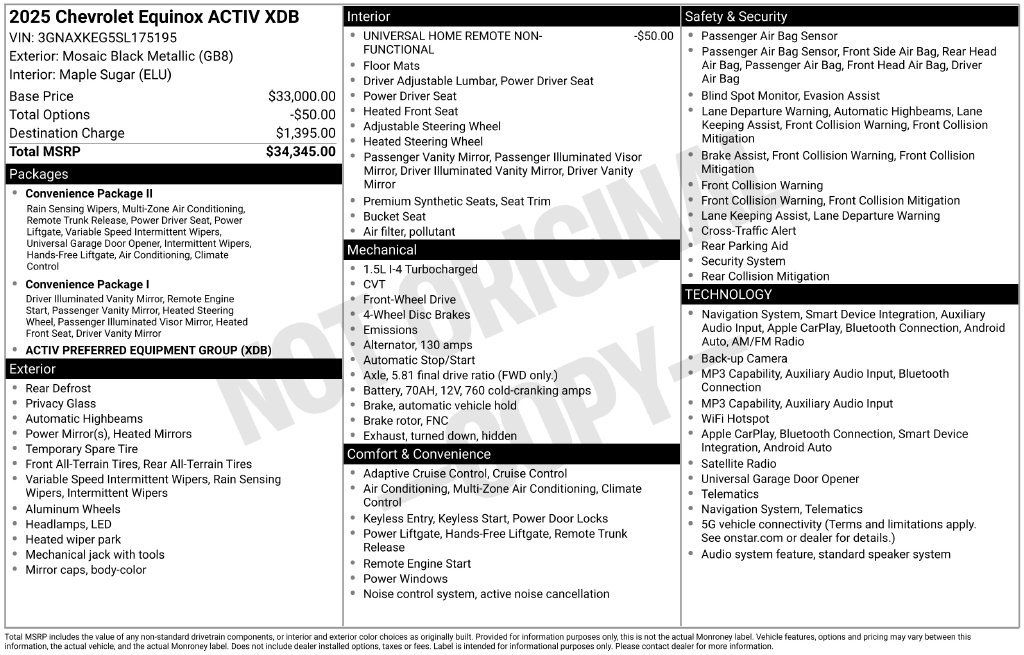 Used 2025 Chevrolet Equinox ACTIV FWD image 3