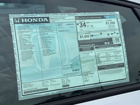 New 2026 Honda Civic Sport image 30