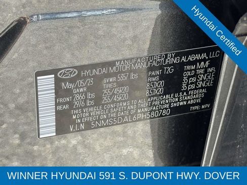 Certified 2023 Hyundai Santa Fe Calligraphy w/ Cargo Package AWD/4WD image 13