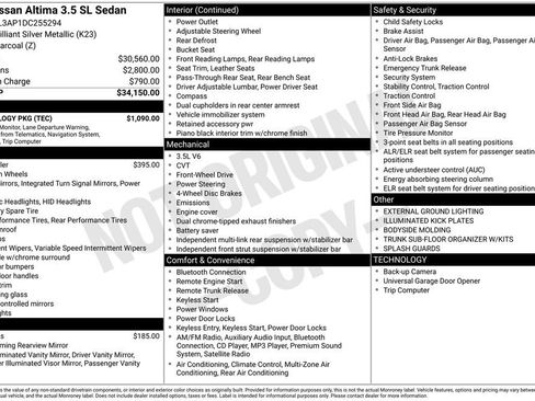Used 2013 Nissan Altima 3.5 SL w/ Technology Pkg image 33