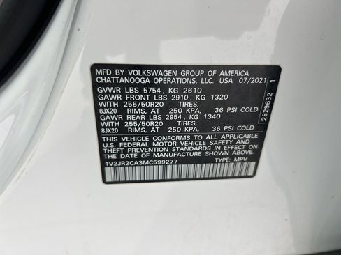 Used 2021 Volkswagen Atlas SE w/ Panoramic Sunroof Package image 31