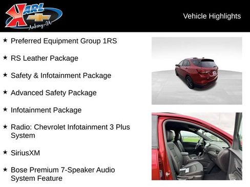Certified 2024 Chevrolet Equinox RS w/ RS Leather Package FWD image 2