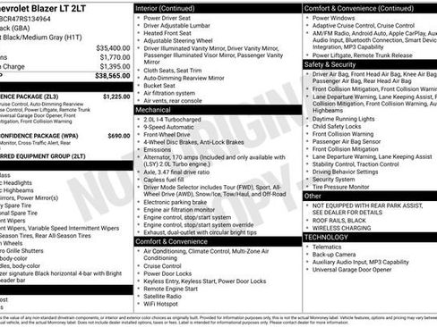 Certified 2024 Chevrolet Blazer LT w/ Convenience Package FWD image 13