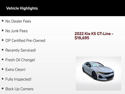 Used 2022 Kia K5 GT-Line w/ GT-Line FWD Premium Package image 66