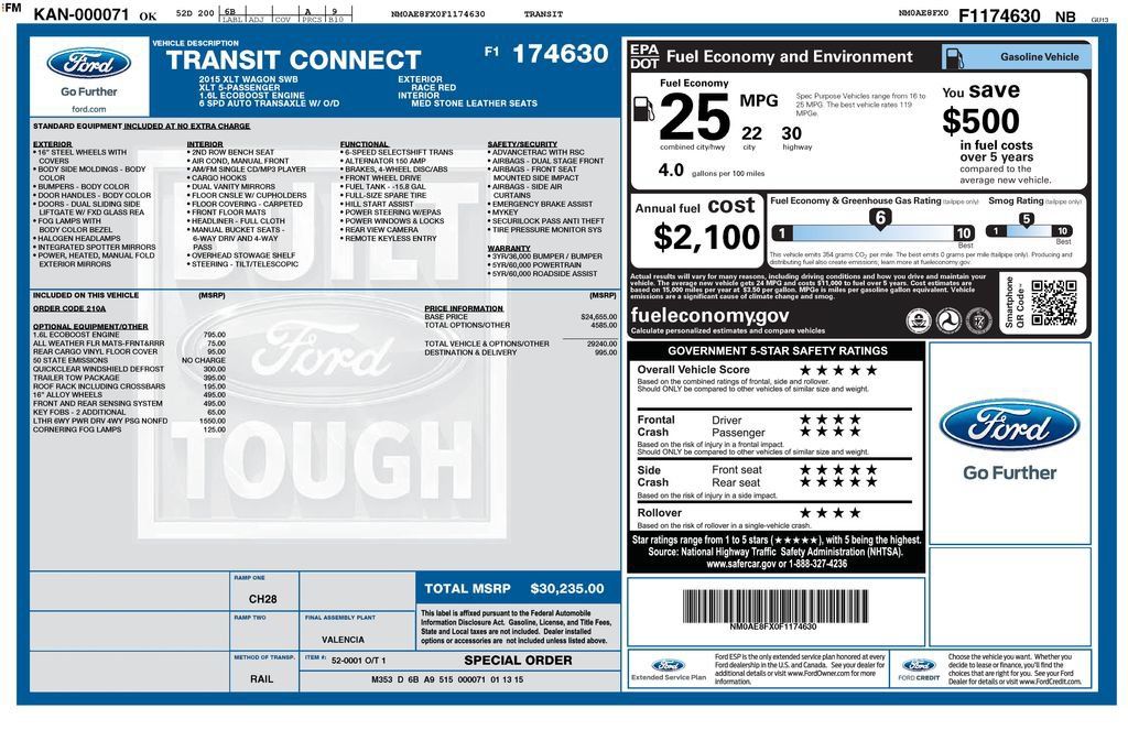 Used 2015 Ford Transit Connect XLT FWD image 6