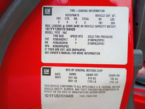 Used 2001 Chevrolet Corvette Z06 w/ Memory Pkg RWD image 26