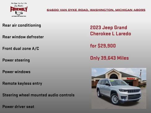 Used 2023 Jeep Grand Cherokee L Laredo w/ Luxury Tech Group I AWD/4WD image 15