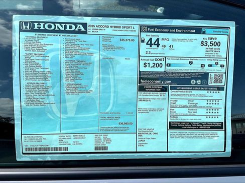 New 2025 Honda Accord Sport image 18