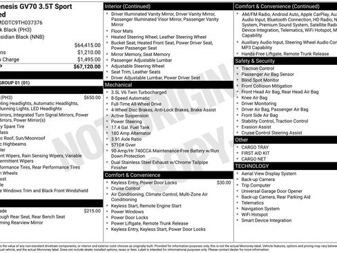 Used 2026 Genesis GV70 3.5T Sport Advanced image 35