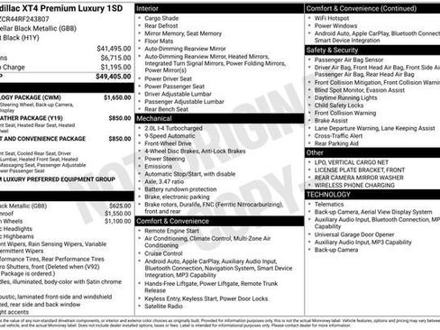 Certified 2024 Cadillac XT4 Premium Luxury w/ Technology Package FWD image 34