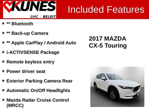 Used 2017 MAZDA CX-5 Touring w/ I-ACTIVSENSE Package image 2