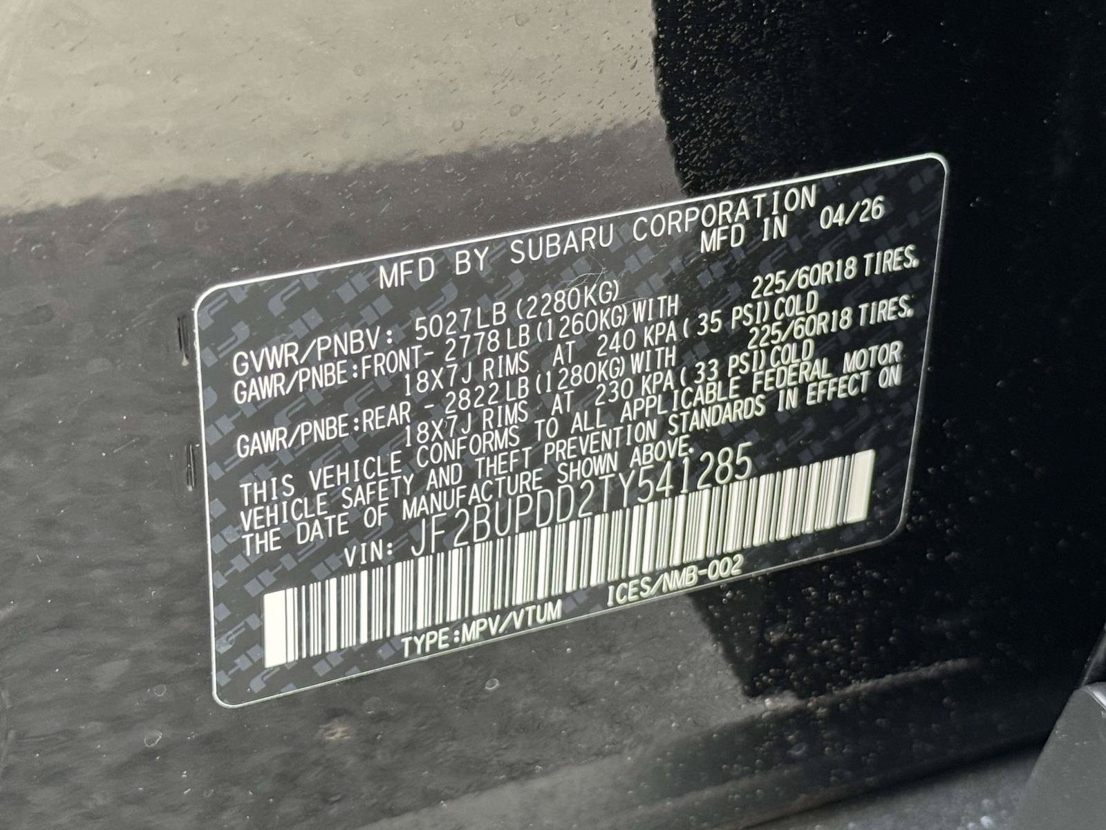 New 2026 Subaru Outback Limited AWD/4WD image 18