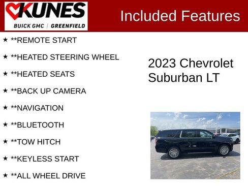 Used 2023 Chevrolet Suburban LT w/ Luxury Package AWD/4WD image 2