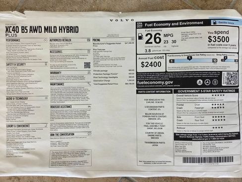 New 2026 Volvo XC40 B5 Plus w/ Protection Package Premier AWD/4WD image 26