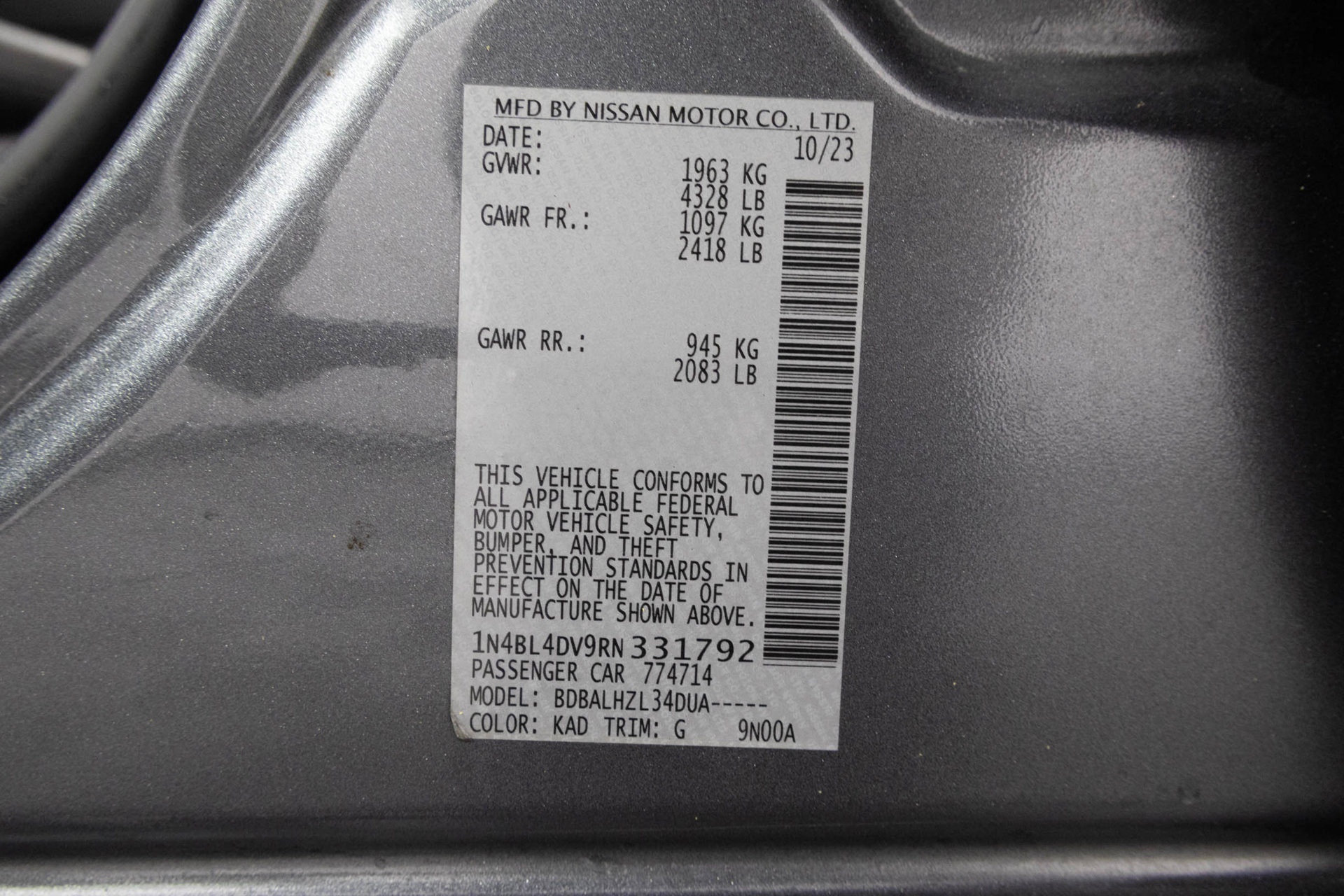 Used 2024 Nissan Altima 2.5 SV FWD image 47