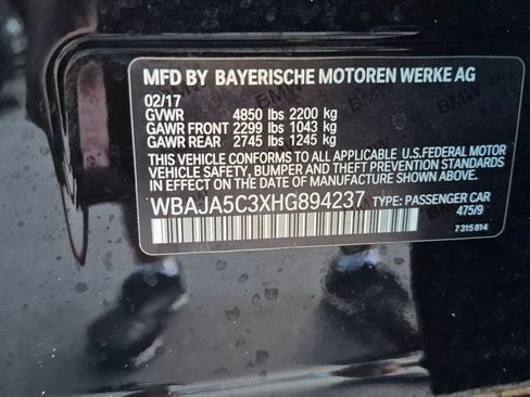 Used 2017 BMW 530i RWD image 24