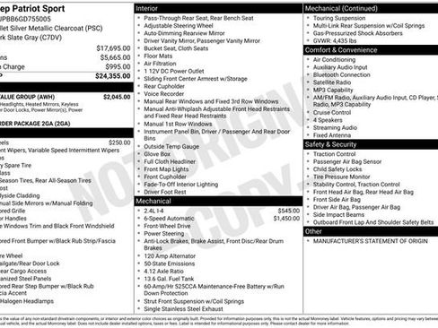 Used 2016 Jeep Patriot Sport w/ Power Value Group image 34