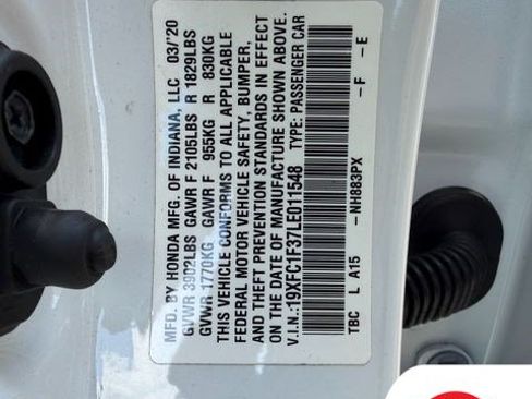 Used 2020 Honda Civic EX image 27