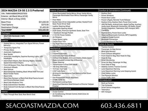 Used 2024 MAZDA CX-50 AWD 2.5 S w/ Weather Package image 2