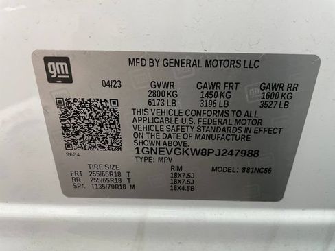 Used 2023 Chevrolet Traverse LT w/ LPO, Floor Liner Package AWD/4WD image 26