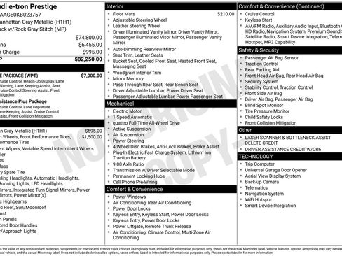 Used 2019 Audi e-tron Prestige w/ Prestige Package image 6