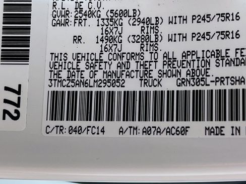 Certified 2020 Toyota Tacoma SR5 AWD/4WD image 29