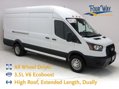 Used 2022 Ford Transit 350 148 High Roof Extended AWD w/ Load Area Protection Package image 1