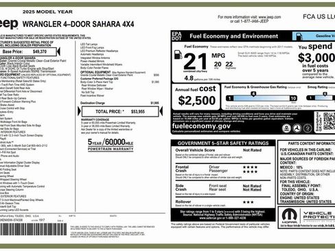 Certified 2025 Jeep Wrangler Sahara image 4