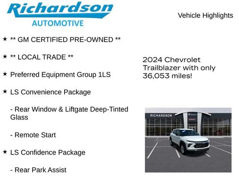 Used 2024 Chevrolet TrailBlazer LS w/ LS Convenience Package AWD/4WD image 11