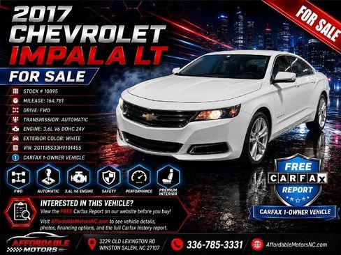 Used 2017 Chevrolet Impala LT w/ Leather Package FWD image 1