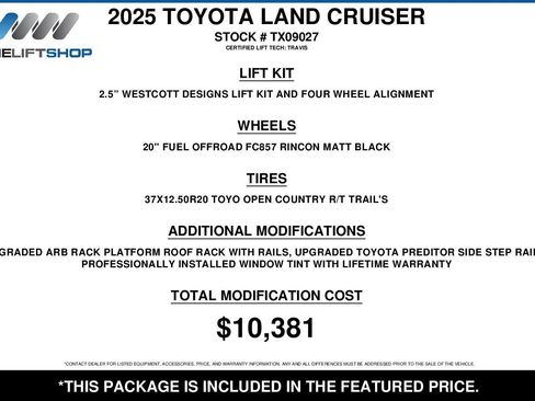 Used 2025 Toyota Land Cruiser 1958 image 2