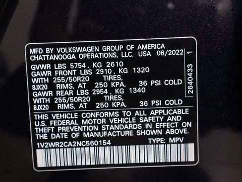 Used 2022 Volkswagen Atlas SE FWD image 36