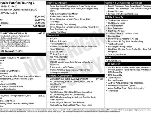 Used 2020 Chrysler Pacifica Touring-L w/ Advanced Safetytec Group FWD image 21