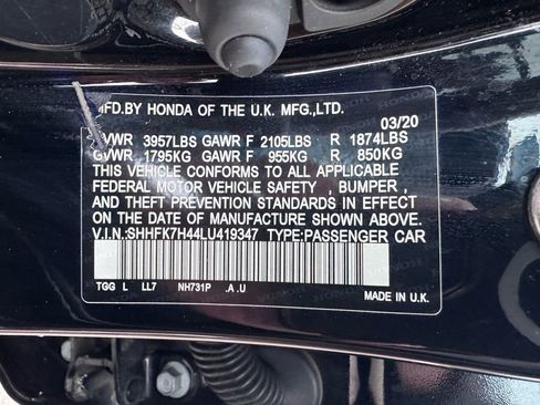 Used 2020 Honda Civic Sport image 46