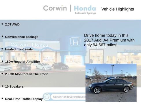 Used 2017 Audi A4 2.0T w/ Convenience Package image 7