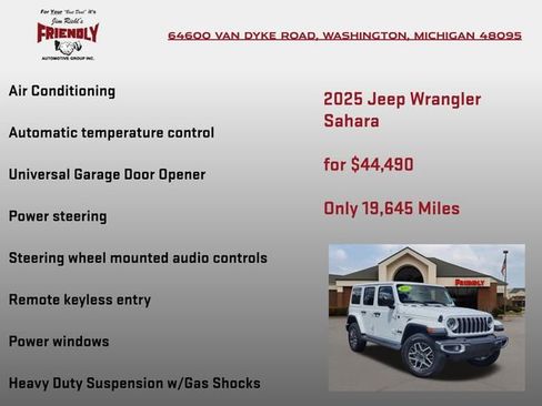 Used 2025 Jeep Wrangler Unlimited Sahara w/ Technology Group AWD/4WD image 25