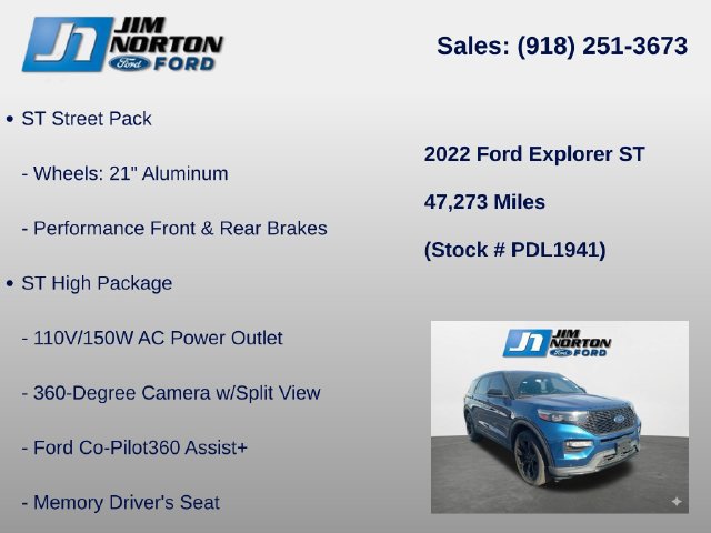 Used 2022 Ford Explorer ST w/ Equipment Group 401A AWD/4WD image 14