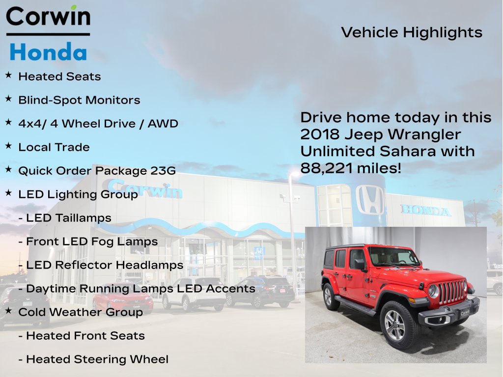 Used 2018 Jeep Wrangler Unlimited Sahara AWD/4WD image 7