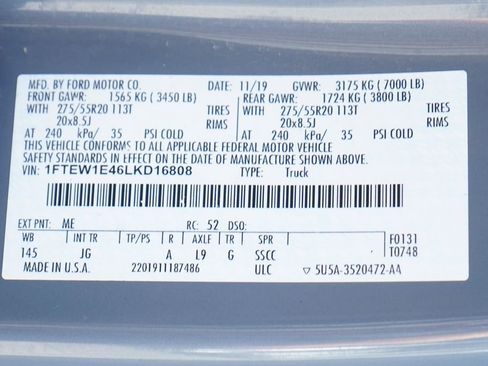 Used 2020 Ford F150 XL w/ Equipment Group 101A Mid AWD/4WD image 51