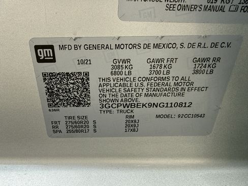 Used 2022 Chevrolet Silverado 1500 Custom RWD image 30