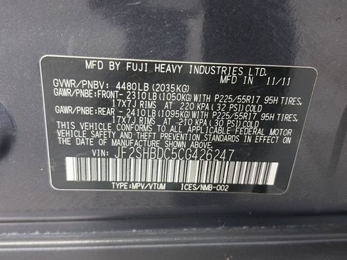 Used 2012 Subaru Forester 2.5X Premium w/ Popular Pkg 3 image 9