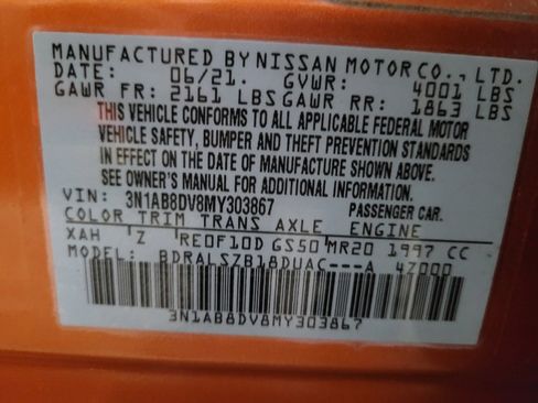 Used 2021 Nissan Sentra SR w/ SR Premium Package FWD image 33