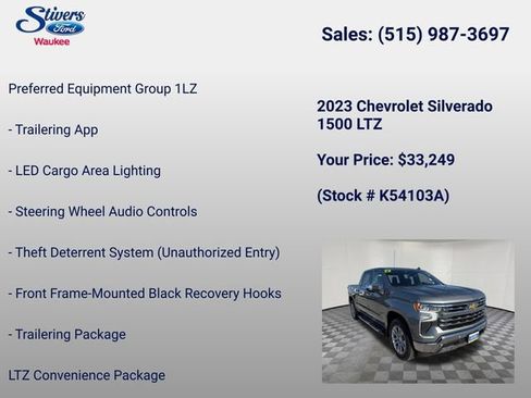 Used 2023 Chevrolet Silverado 1500 LTZ AWD/4WD image 40