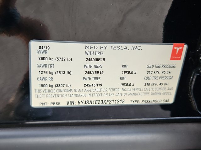 Used 2019 Tesla Model S Standard Range AWD/4WD image 25