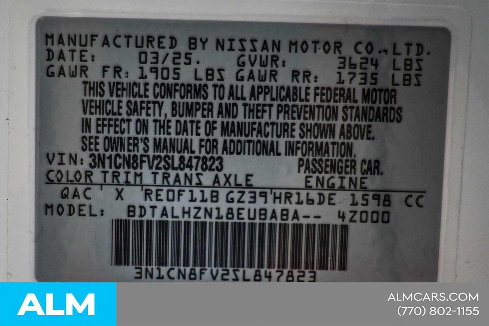 Certified 2025 Nissan Versa SR w/ Trunk Package FWD image 45