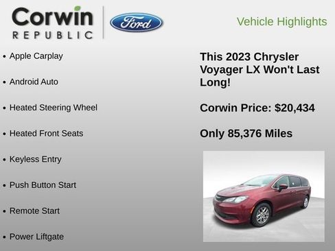Used 2023 Chrysler Voyager LX image 6